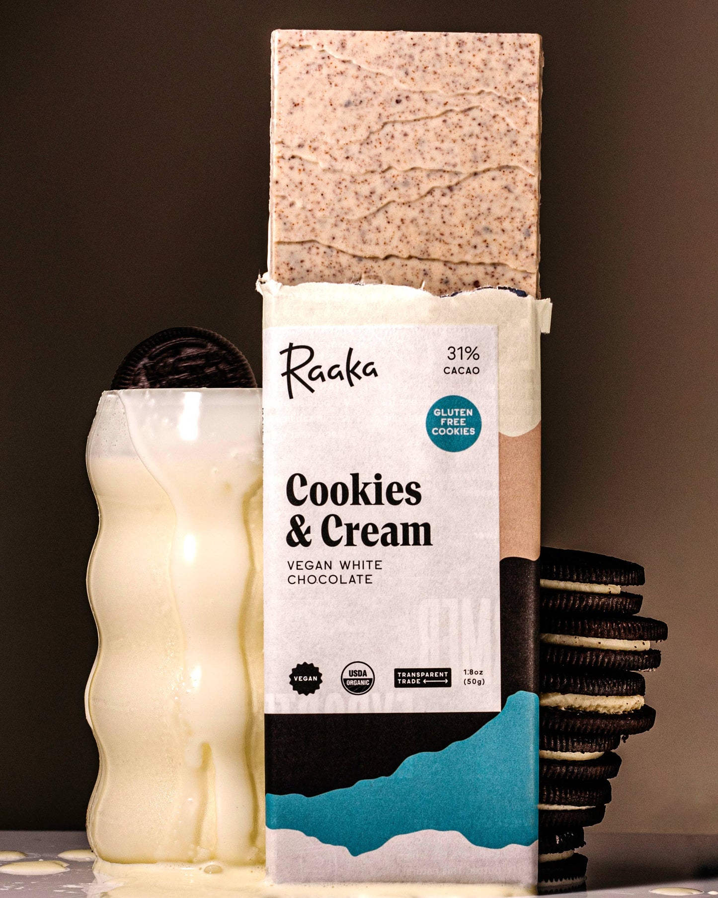 31% Cookies & Cream White Chocolate Bar - Limited Batch Home Goods Raaka Chocolate