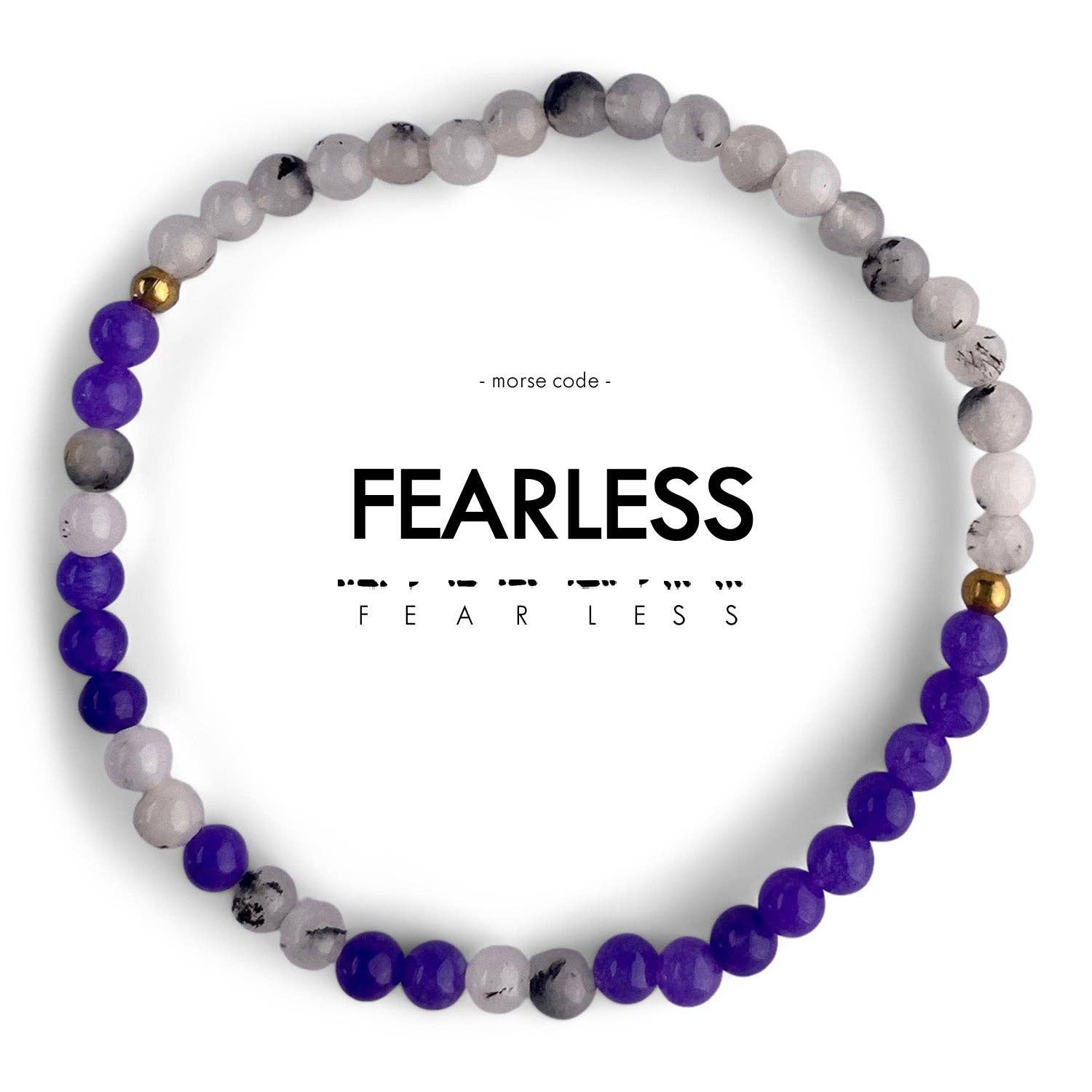 Morse Code Bracelet | FEARLESS: Mint & Smoke  ETHICGOODS   