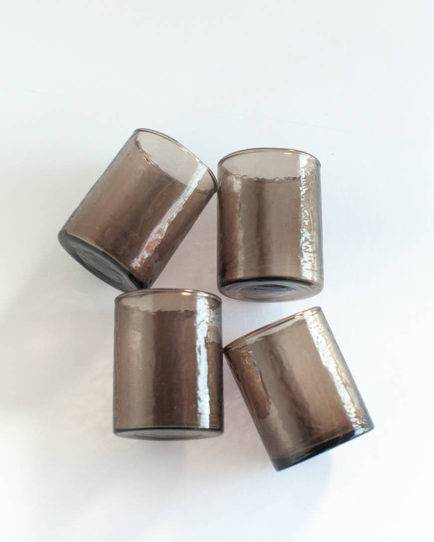 Handblown Hammered Glasses | Set of 4 Home Goods Creative Women
