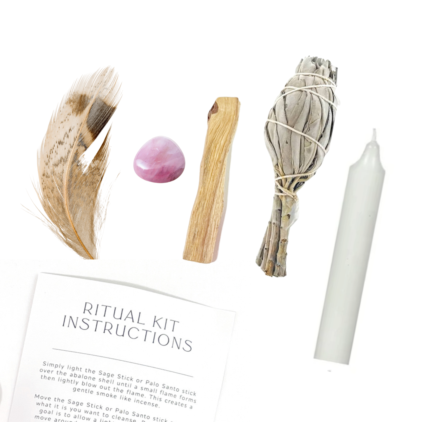 Love Ritual Kit Jar with Rose Quartz, Palo Santo + Sage Home Goods Sow the Magic