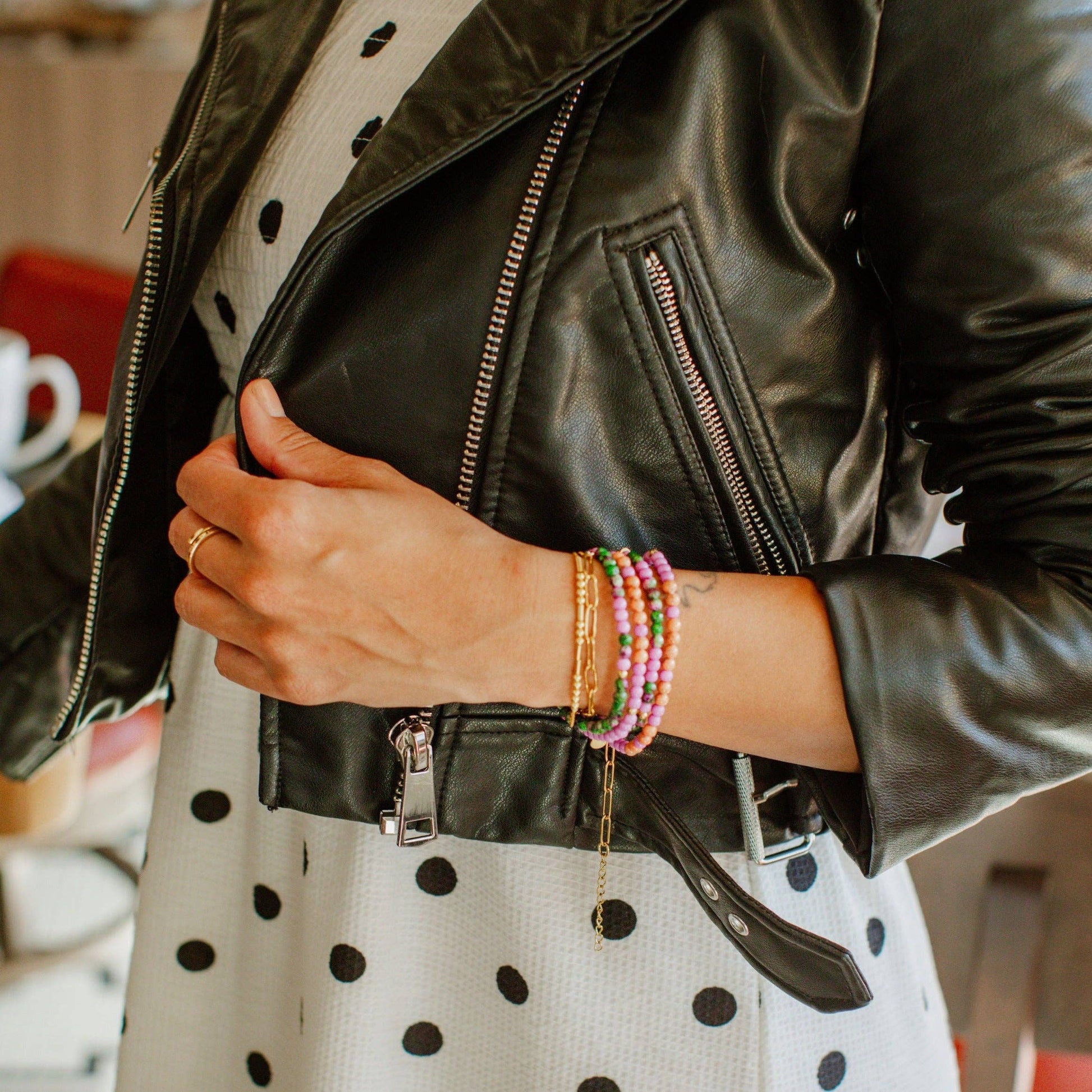 Morse Code Bracelet | LOVE: Lilac & Howlite  ETHICGOODS   