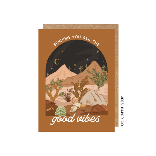 Sending Good Vibes Card Home Goods Jess' Paper Co.   