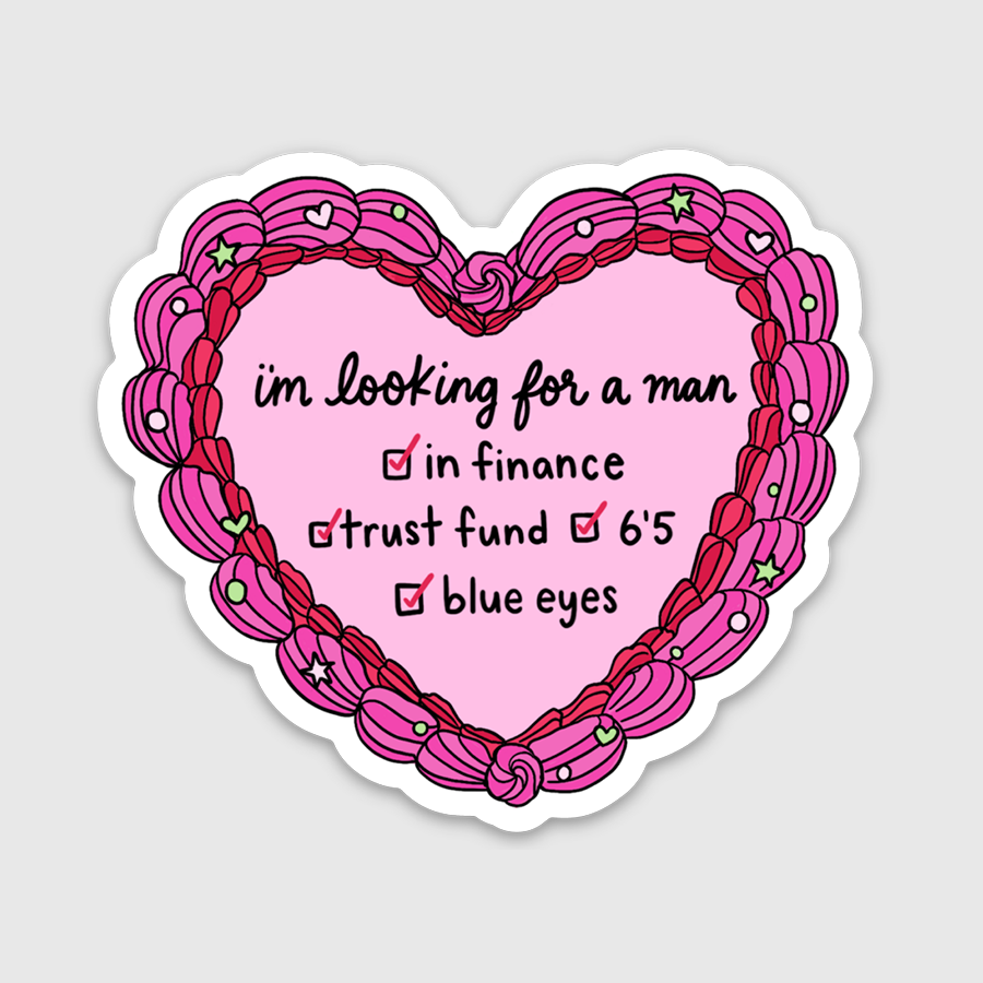 Looking For A Man In Finance Sticker Accessories Brittany Paige