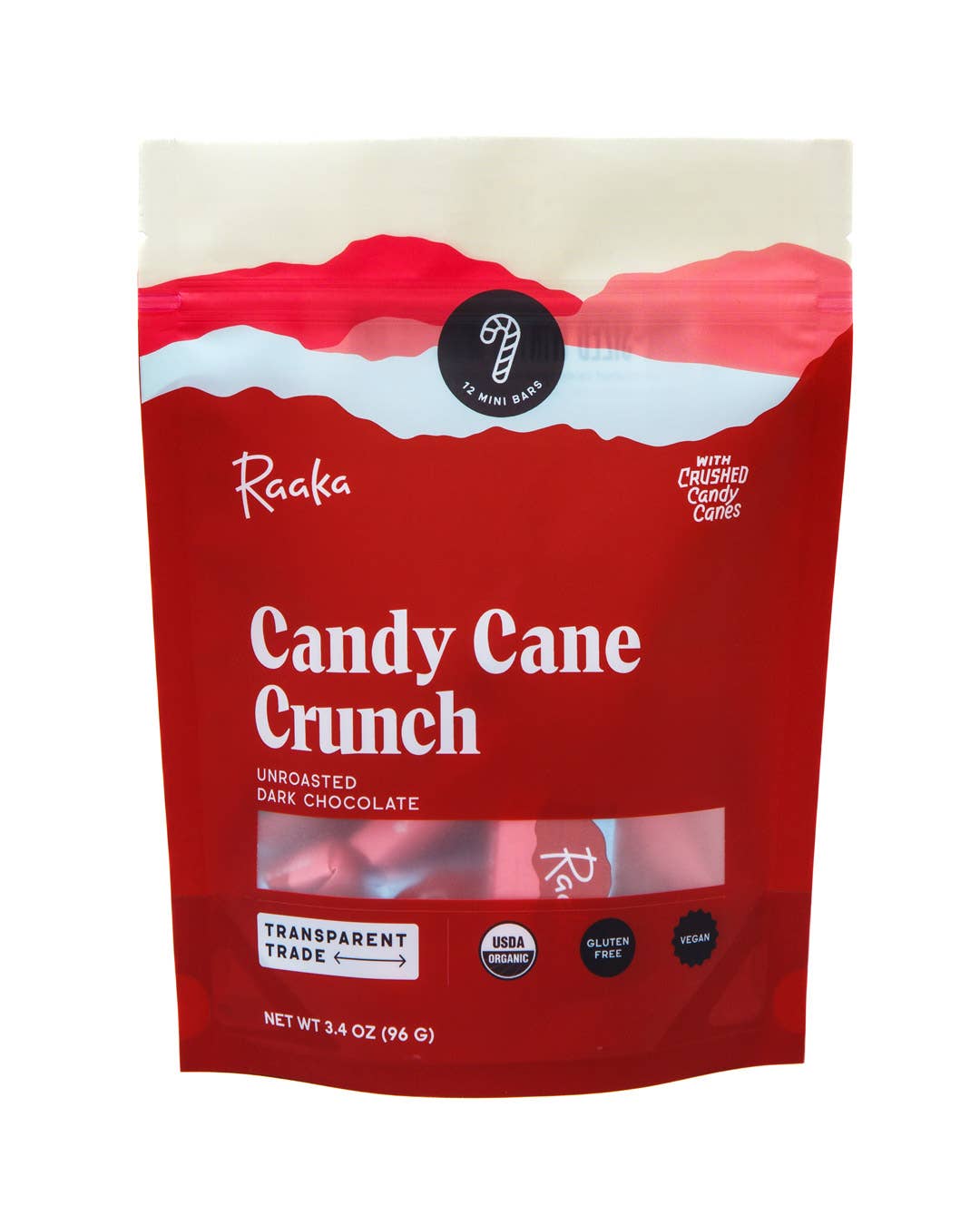 Candy Cane Crunch Minis Bags - Holiday Winter Limited Batch Home Goods Raaka Chocolate   