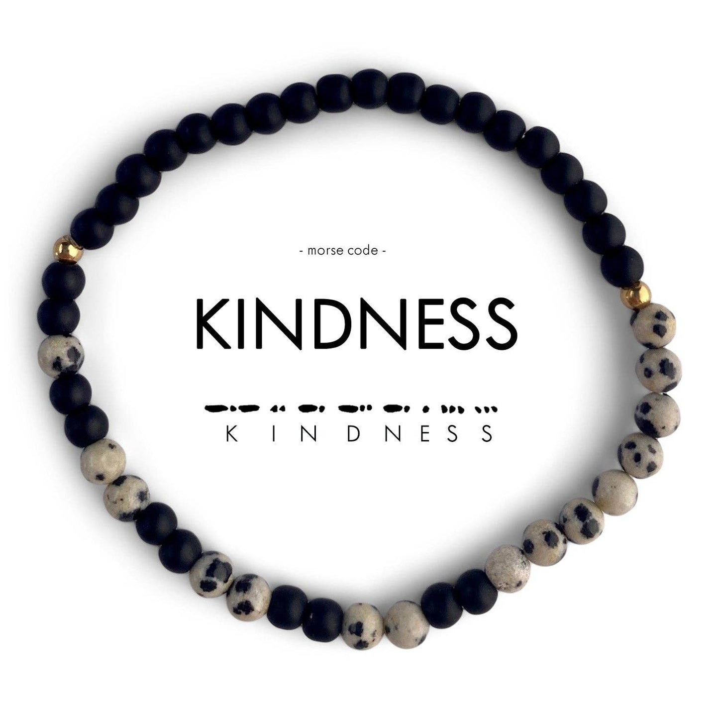 Morse Code Bracelet | KINDNESS: Light Grey & Lilac  ETHICGOODS   