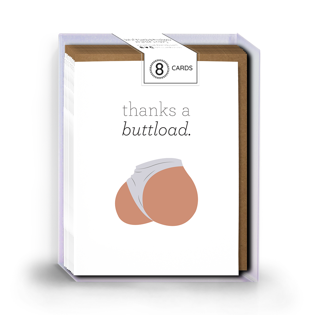 Thanks A Buttload Thank You Card: Single Card  The Card Bureau   