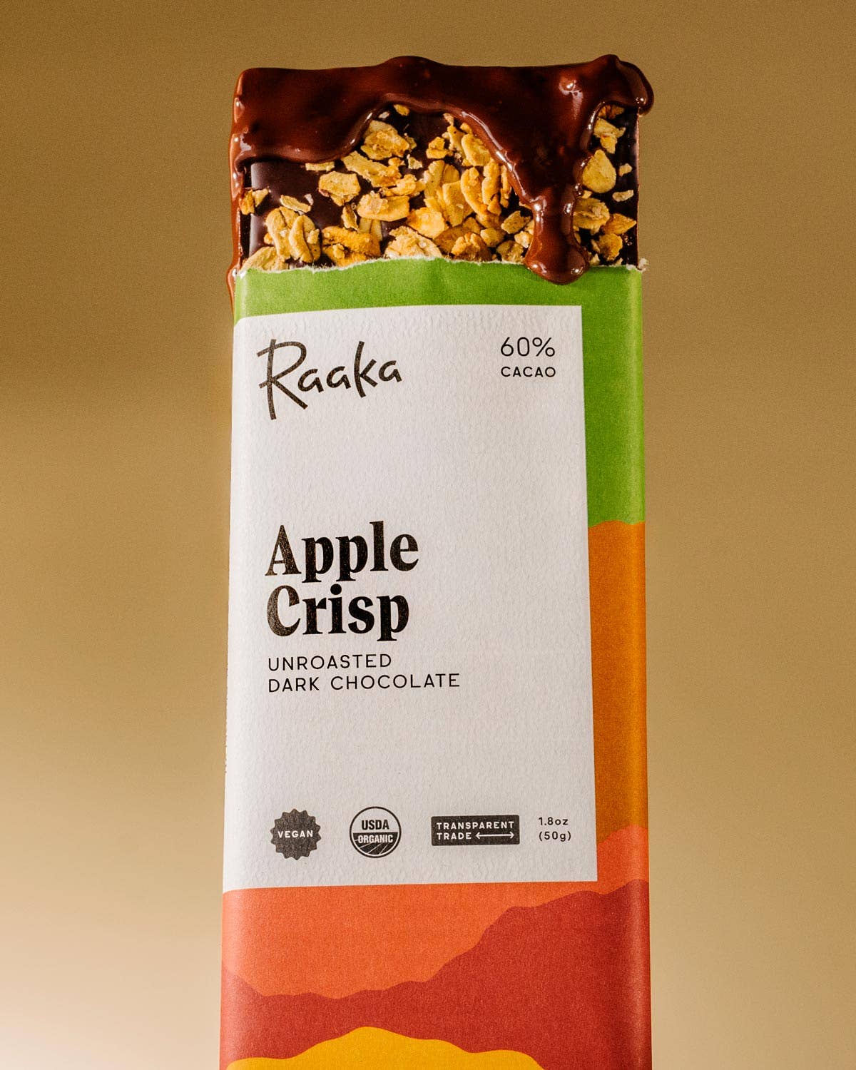 60% Apple Crisp Chocolate Bar - Thanksgiving & Fall Home Goods Raaka Chocolate   