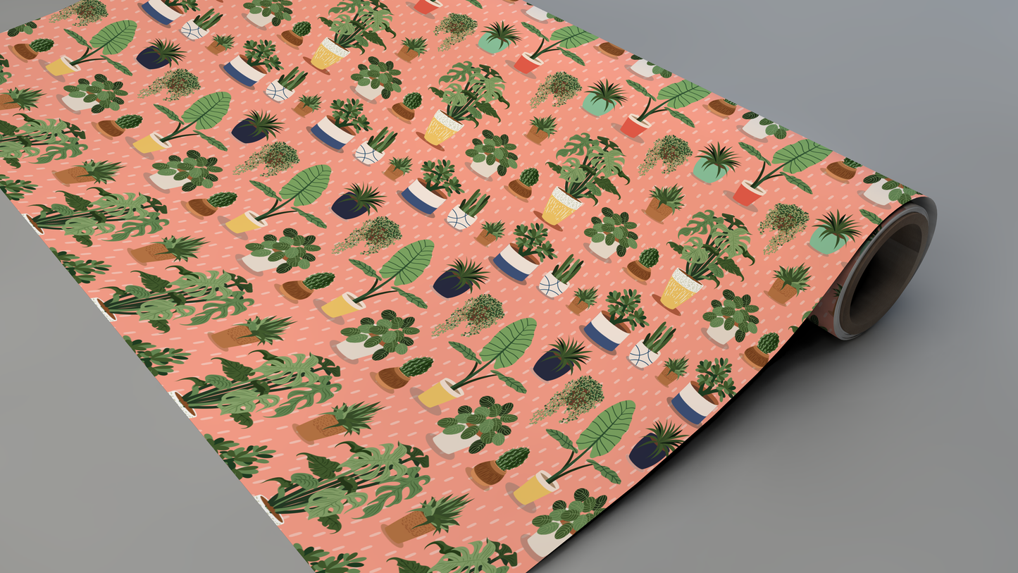 House Plant Dreams Wrapping Paper Home Goods The Card Bureau   