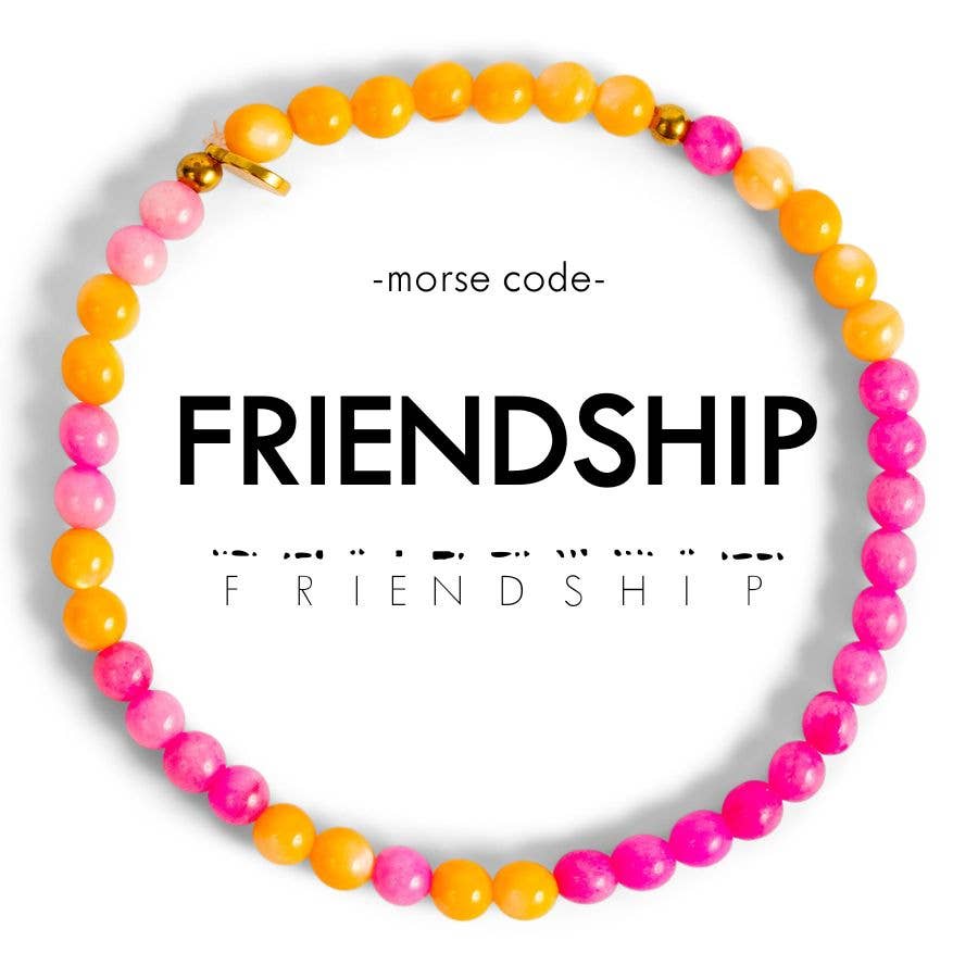 Morse Code Bracelet | FRIENDSHIP: Lavender Jade & Howlite  ETHICGOODS   