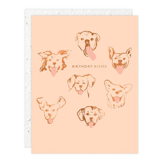 Dog Kisses - Birthday Card (Plantable Envelope) Home Goods Seedlings
