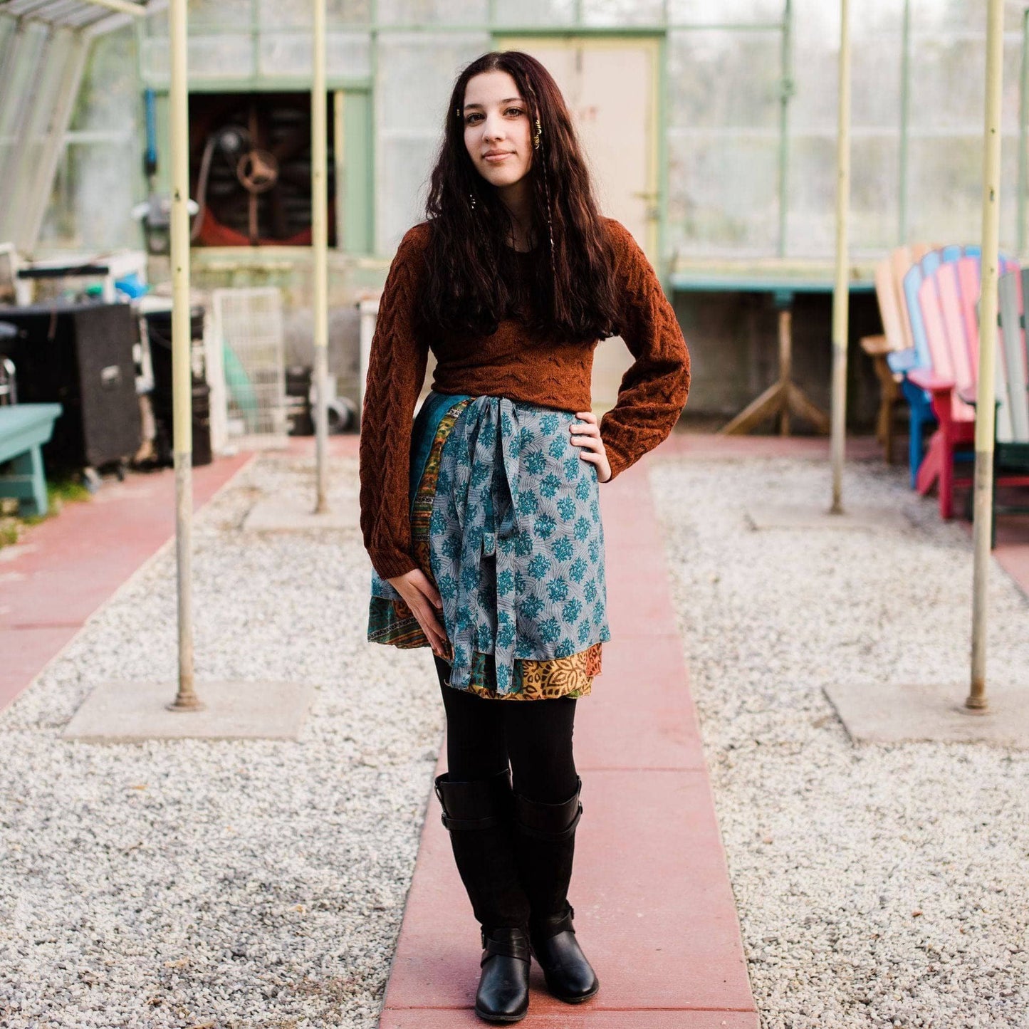 Sari Wrap Skirt - Tea Skirts Darn Good Yarn