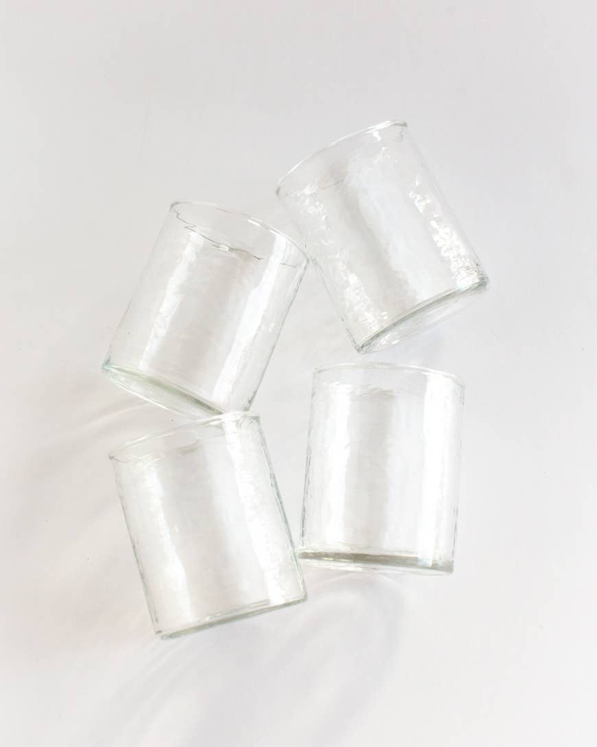Handblown Hammered Glasses | Set of 4 Home Goods Creative Women