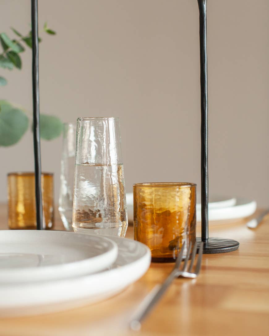 Handblown Hammered Champagne Flutes | Set of 2 Home Goods Creative Women