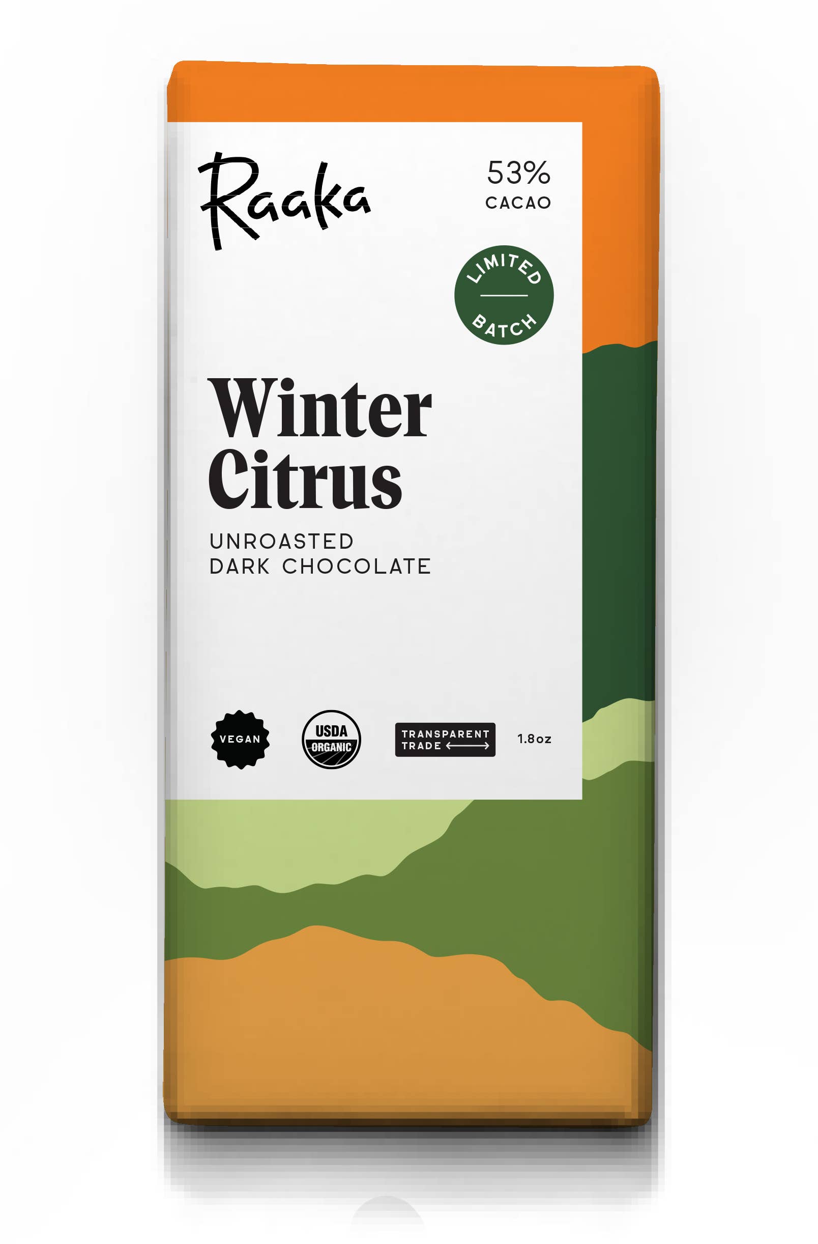 53% Winter Citrus Chocolate Bar - Holiday Christmas Limited Home Goods Raaka Chocolate   