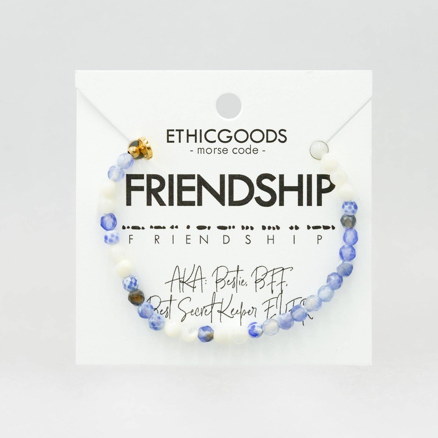 Morse Code Bracelet | FRIENDSHIP: Lavender Jade & Howlite  ETHICGOODS   