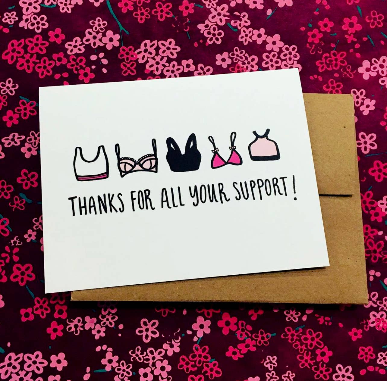 Thanks for Support Bras Card Brittany Paige