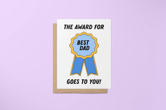 Best Dad Award Father's Day Card Home Goods MangoIllustrated