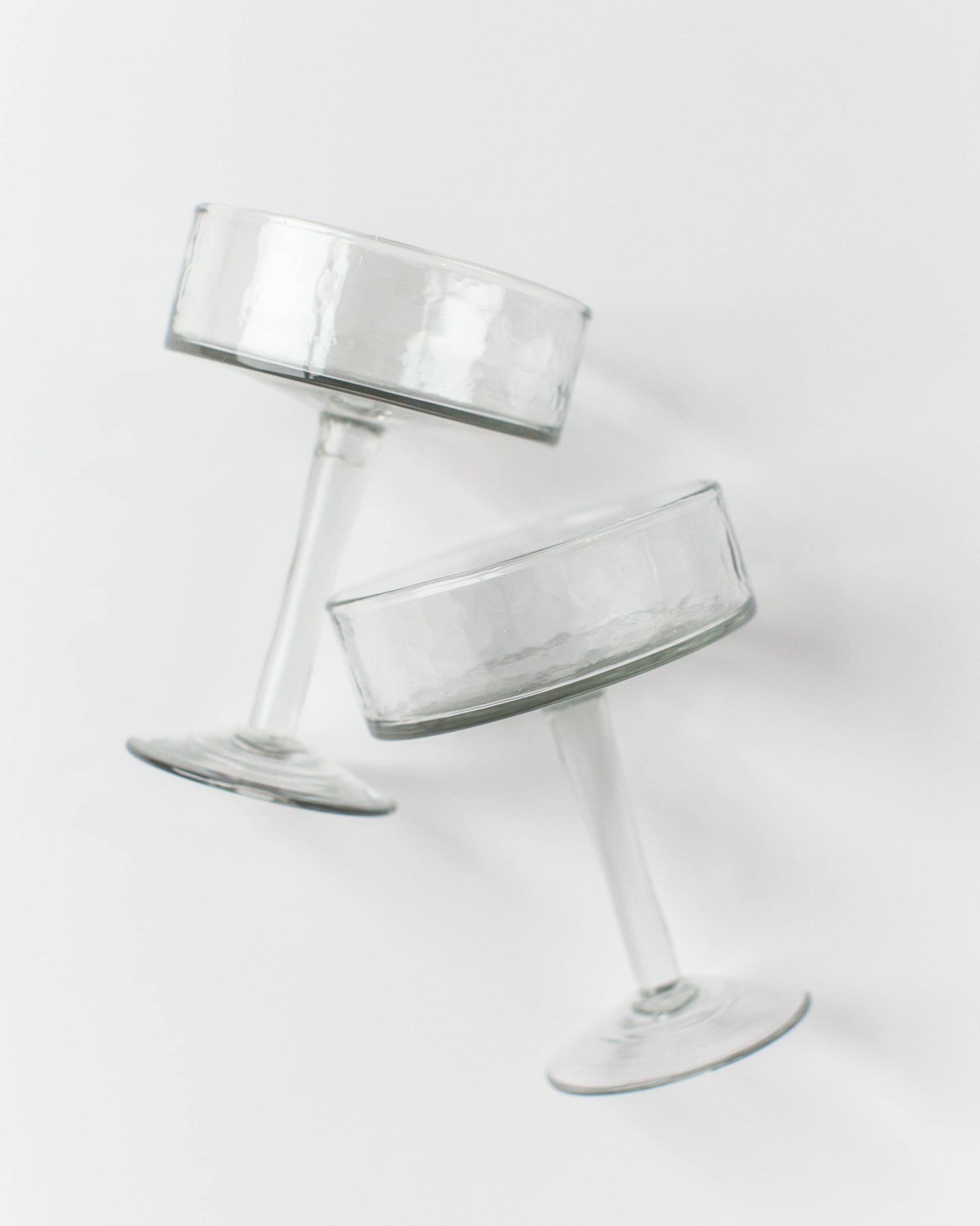 Handblown Hammered Coupe Cocktail Glass Pair | Set of 2 Creative Women