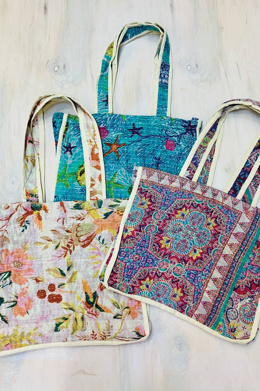 Kantha Market Bags Bags Sevya Handmade   