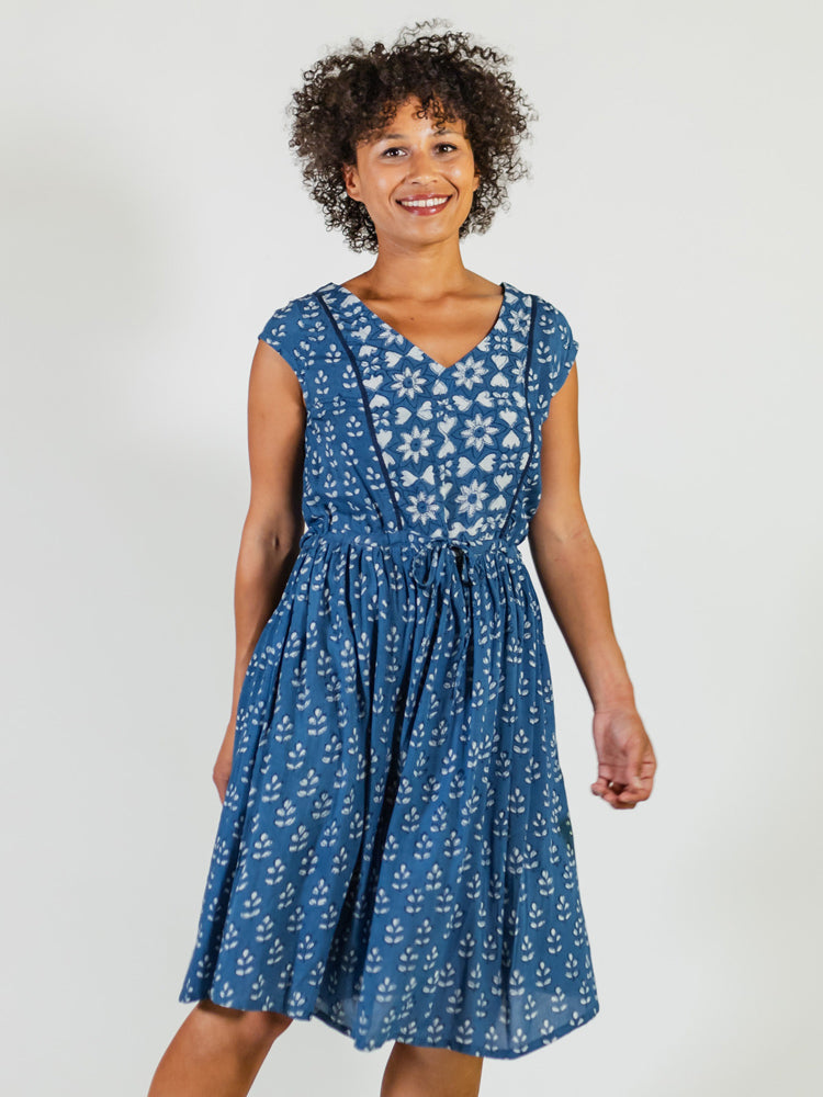 Nashville Dress - Indigo Mix Dresses Mata Traders   