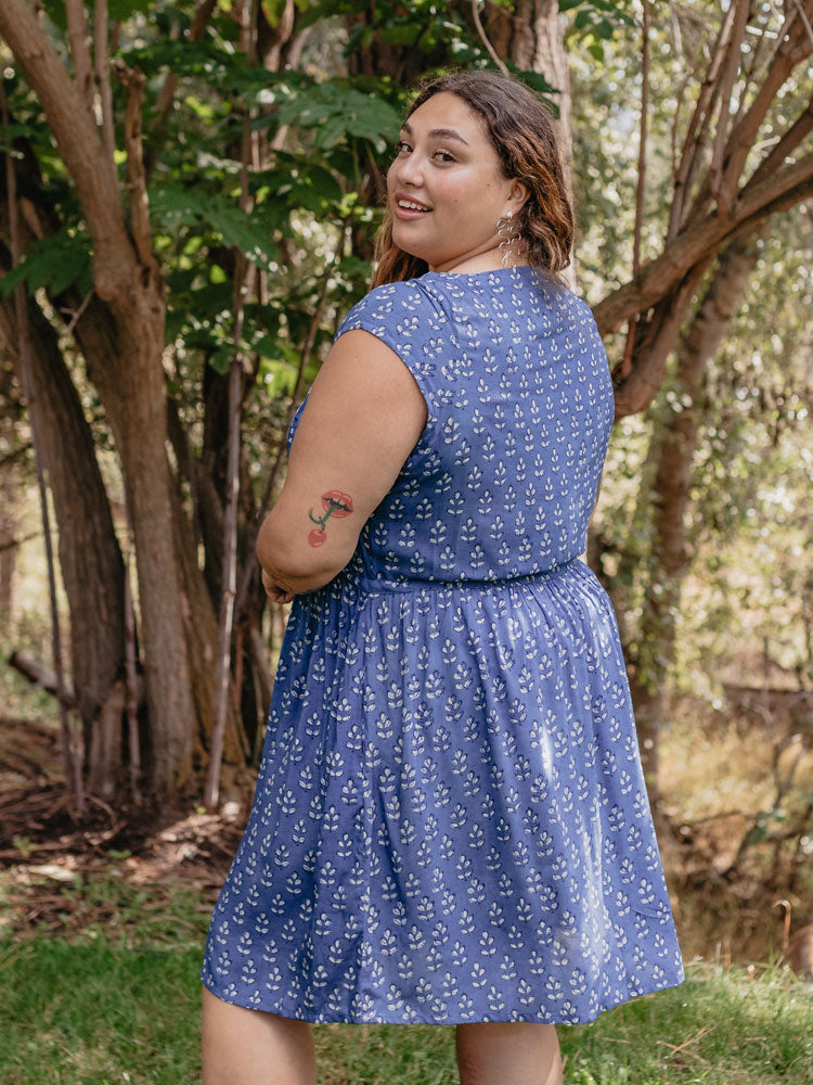 Nashville Dress - Indigo Mix Dresses Mata Traders   