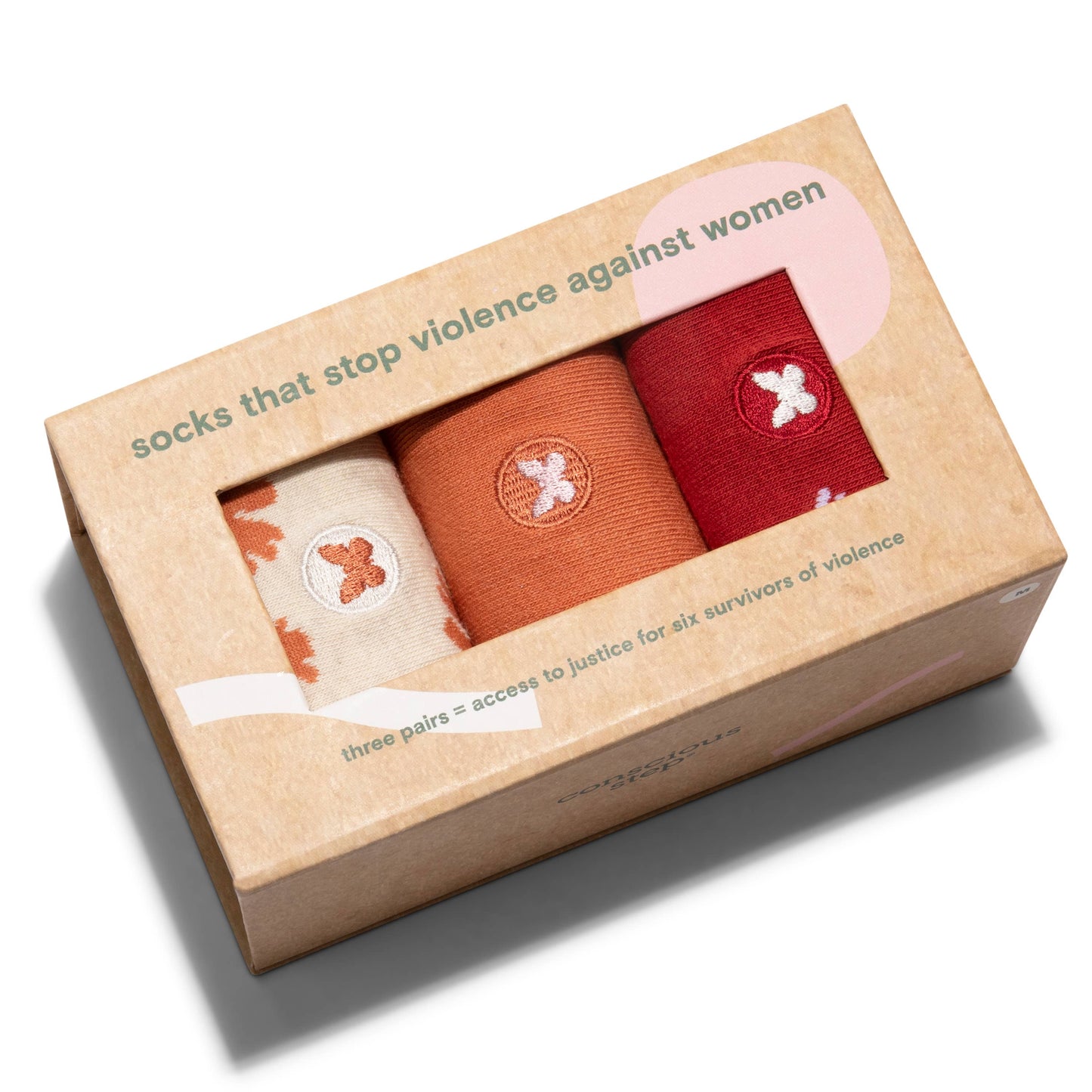 Boxed Set socks that stop violence against women (Small) Accessories Conscious Step   