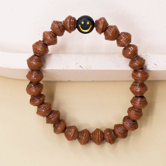 The Smiley Symbol Bracelet (Kids) - Terracotta Bracelets Dreamer & CO   