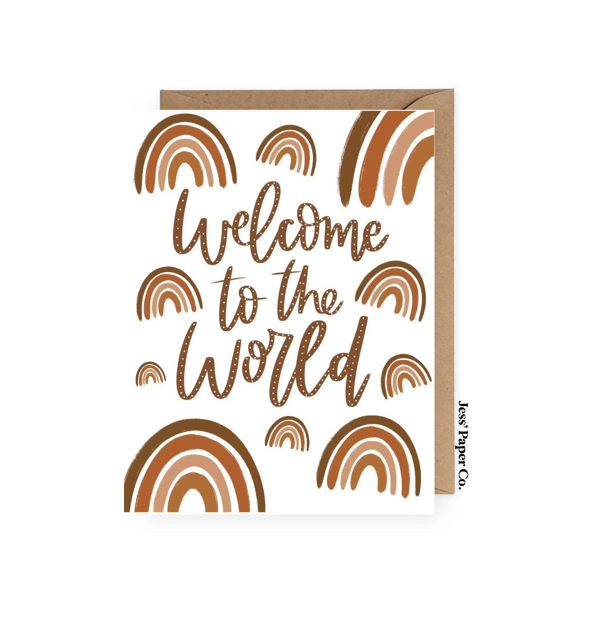 Welcome to the World Baby Rainbow Card Home Goods Jess' Paper Co.   