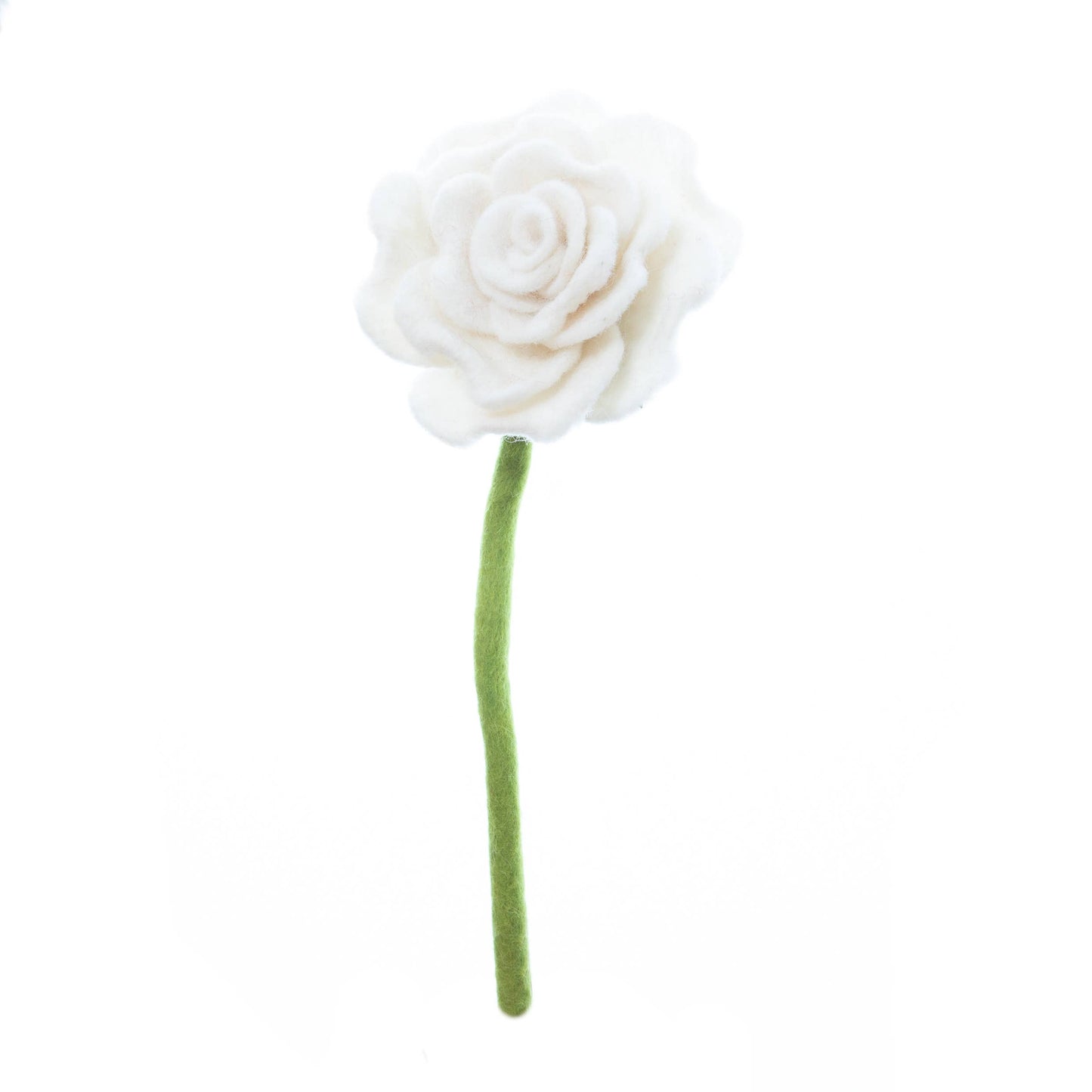 Felt Blooming Rose - White Home Decor Global Goods Partners   