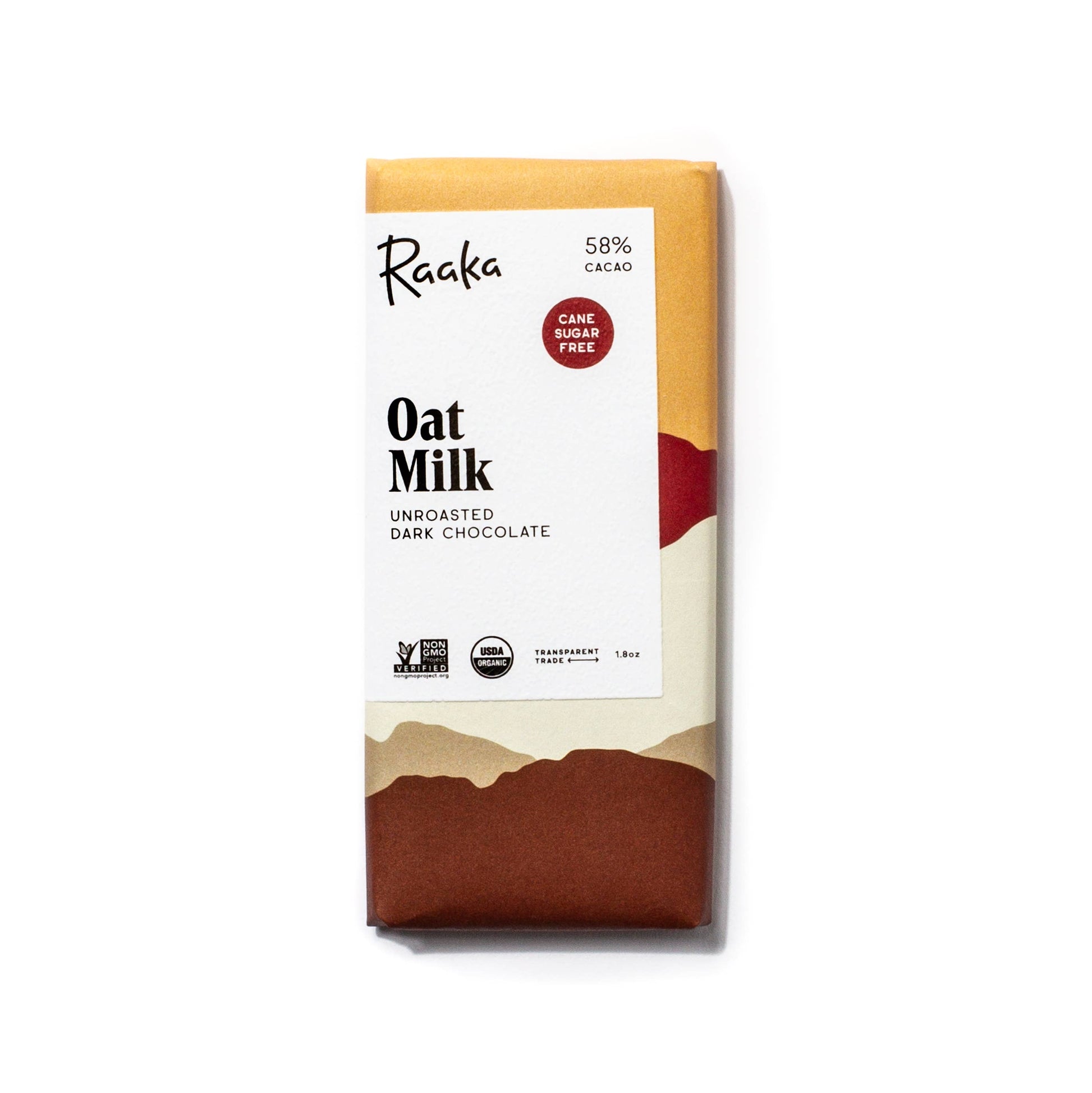 Raaka Chocolate - 58% Oat Milk Chocolate Bar  Raaka Chocolate   