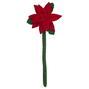 Felt Poinsettia Flower - Red