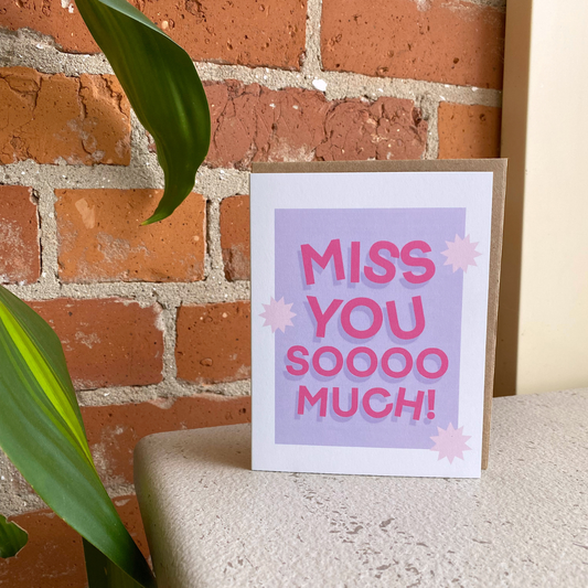 Miss You SO Much Card Home Goods Clare Mitchell Designs   
