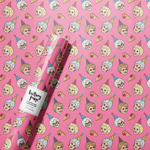 Golden Gals Birthday Wrapping Paper