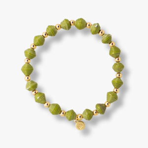 The Tiny Hoop Bracelet - Olive green