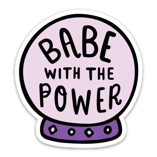 Crystal Ball Babe With The Power Sticker Home Goods Brittany Paige   