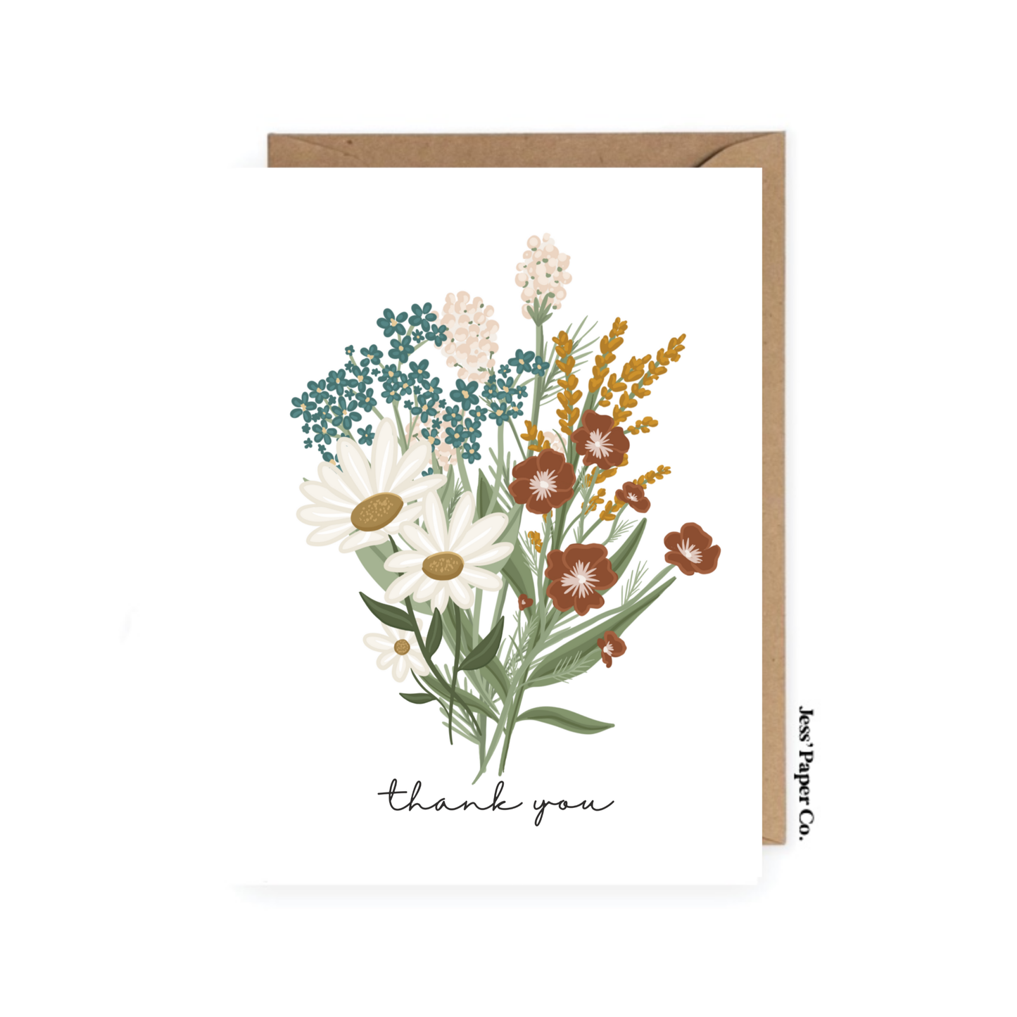 Wildflowers Thank You Card Home Goods Jess' Paper Co.   