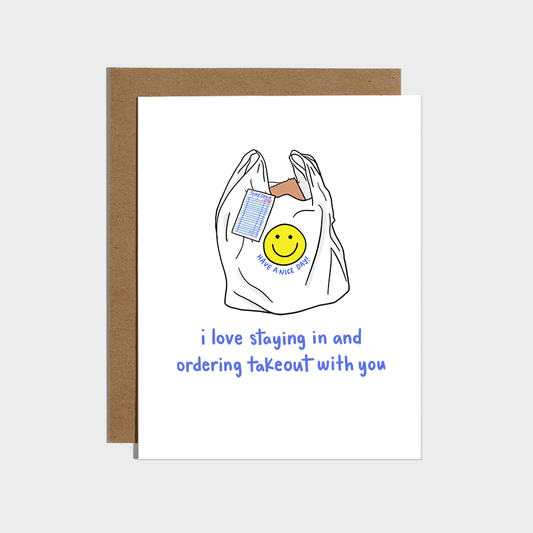 Stay In & Take Out Love Card Home Goods Brittany Paige   
