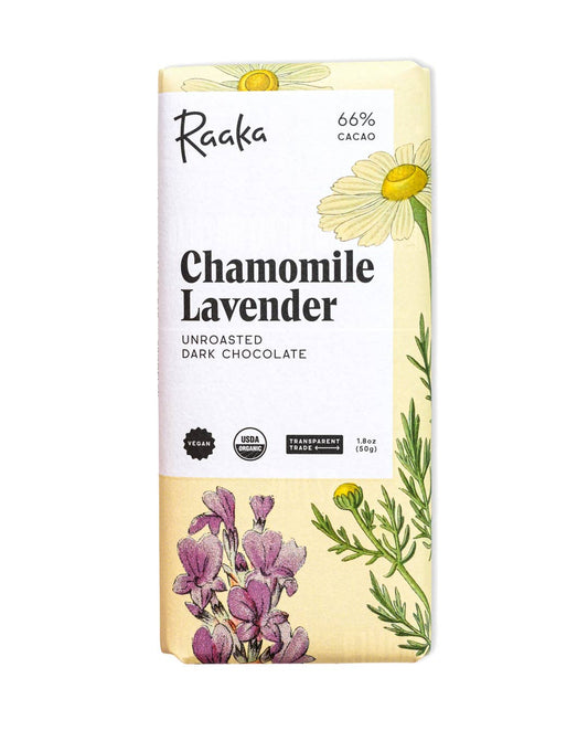 Raaka Chocolate - 66% Chamomile Lavender Bar - Spring Easter Limited  Raaka Chocolate   