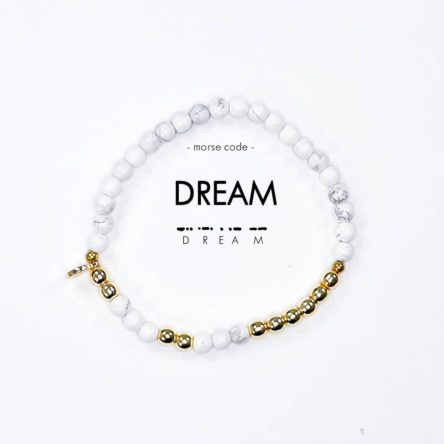 Gold Morse Code Bracelet l DREAM Bracelets Ethic Goods   