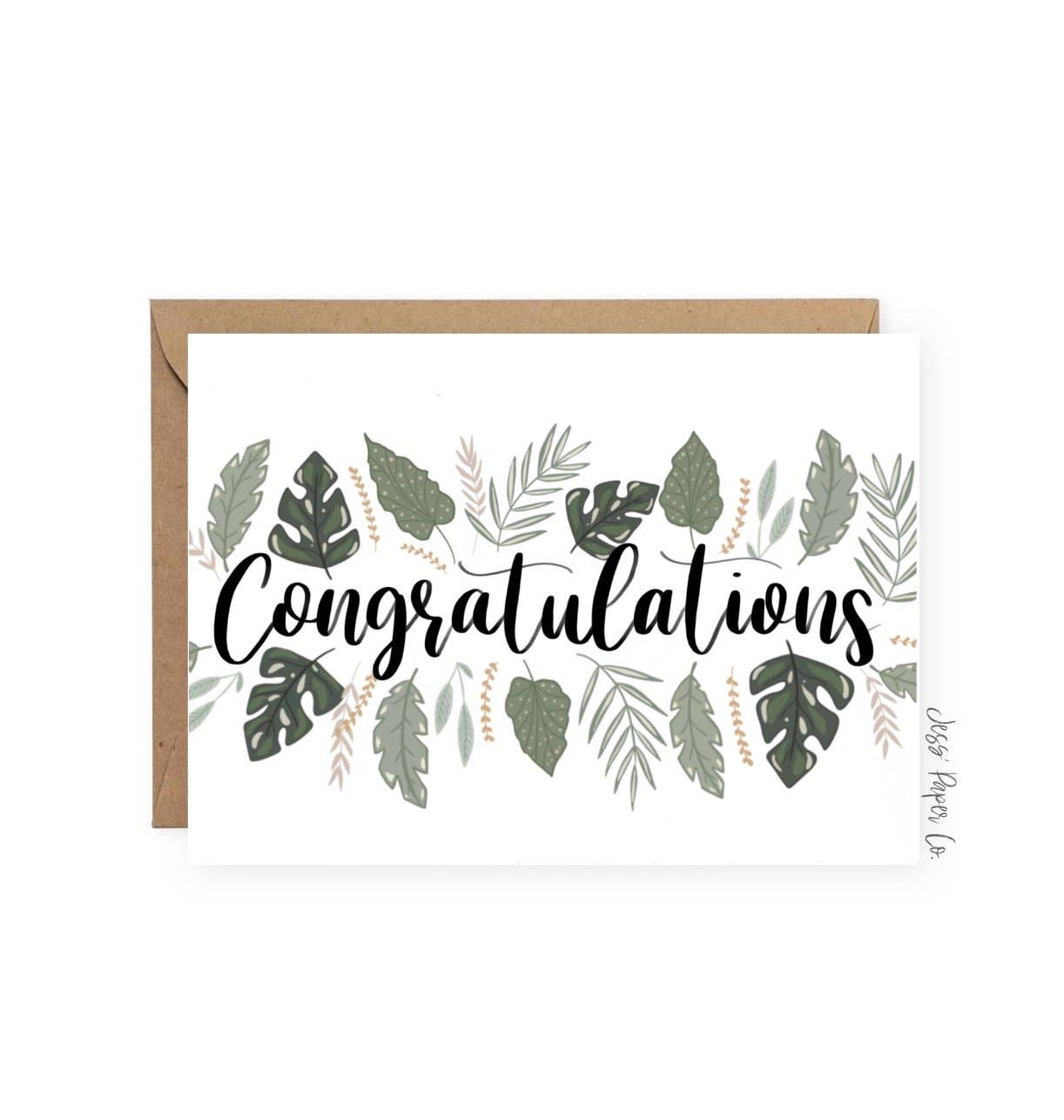 Congratulations Plant Greeting Card Home Goods Jess' Paper Co.   