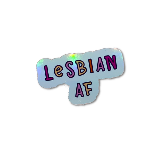 Lesbian Holographic Vinyl /  LGBTQ Stickers Home Goods Fluffmallow   
