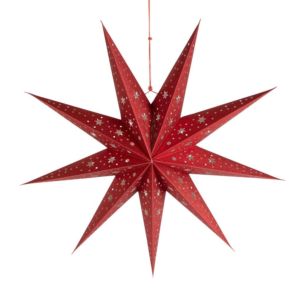 3D Red Paper Star