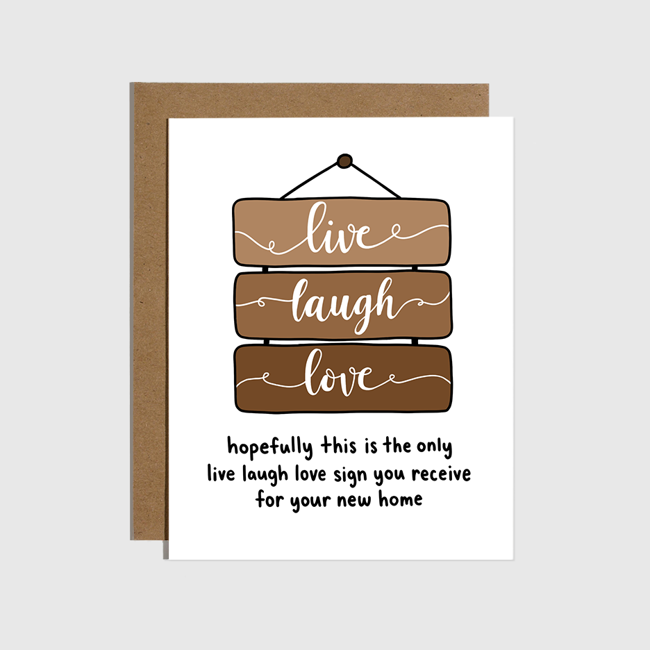 Live Laugh Love New Home Card Home Goods Brittany Paige   
