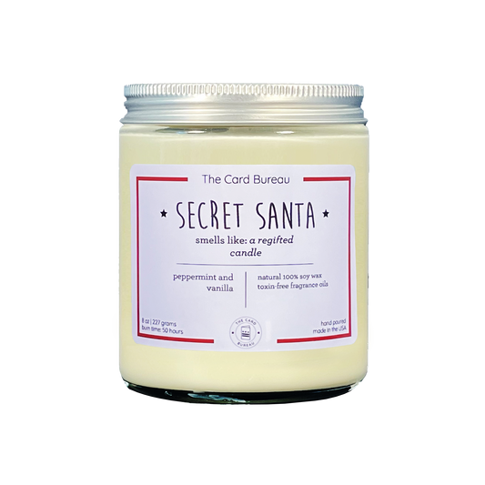 Secret Santa Soy 8 oz Candle Home Goods The Card Bureau   