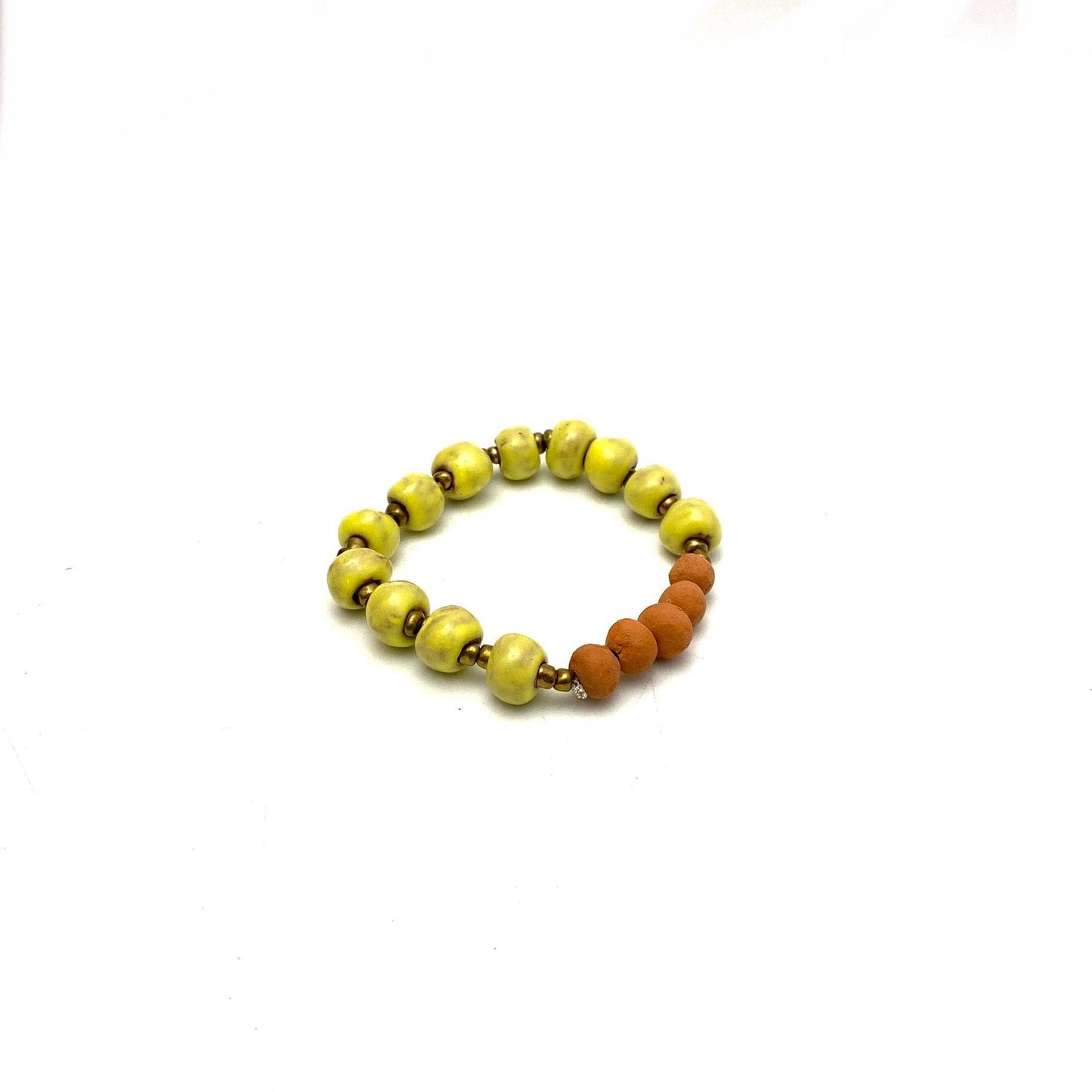 Yellow Glazed Aromatherapy Bracelet Bracelets Papillon Marketplace   