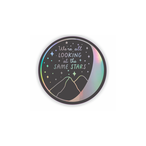 Looking at the same stars  holographic vinyl sticker