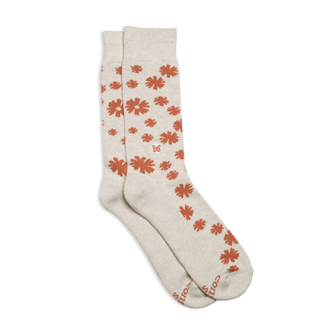 Socks that Stop Violence Against Women (Orange Flowers)