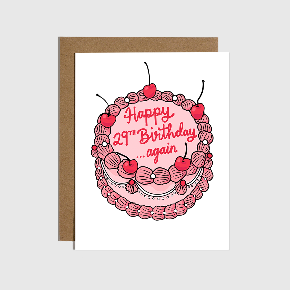 Happy 29th Birthday Again Card Home Goods Brittany Paige   