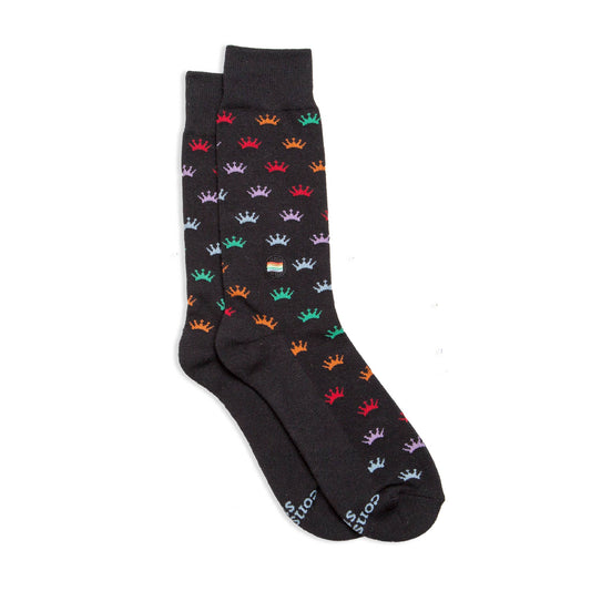 Socks that Save LGBTQ lives crowns (Small) Accessories Conscious Step   