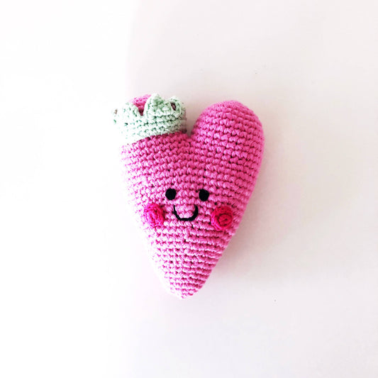Pink Heart Rattle Accessories Pebble   